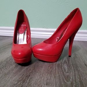 SHASA red stiletto pumps